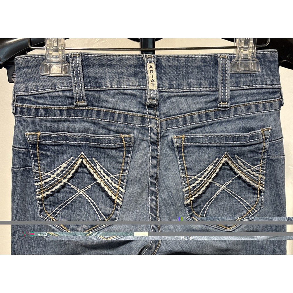 Ariat REAL Denim Womens 27r Medium Wash Bootcut Western Riding Jeans Stretch